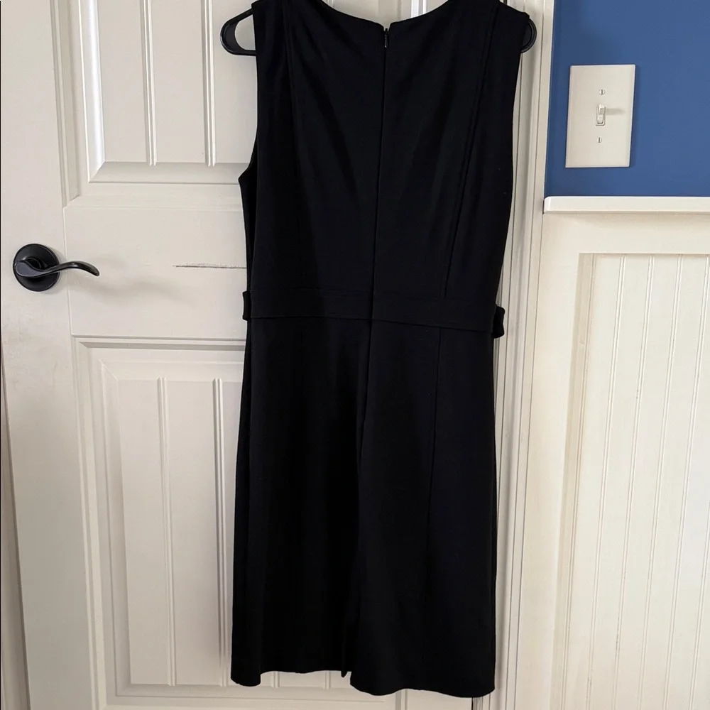 Johnston & Murphy Black Sleeveless Midi Dress with Waist Tab Detail - Picture 4 of 6